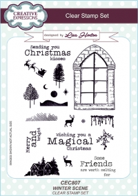 Billede: Creative Expressions Stempel A5 CEC807, Winter Scene, førpris kr. 104,00, nupris