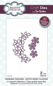 Billede: CREATIVE EXPRESSIONS SUE WILSON DIES CED1451, petite peony cluster, 4,5x7,5cm, førpris kr. 76,00, nupris