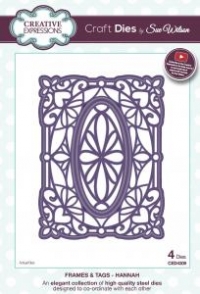 Billede: CREATIVE EXPRESSIONS SUE WILSON DIES CED4309, frames & tags - HANNAH, 9,5x12,5cm