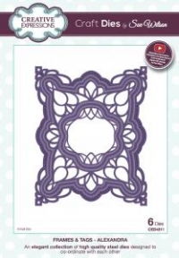 Billede: CREATIVE EXPRESSIONS SUE WILSON DIES CED4311, FRAMES & TAGS - ALEXANDRA, 9,8X12,3CM