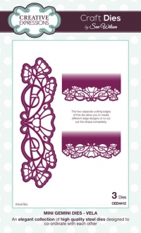 Billede: CREATIVE EXPRESSIONS SUE WILSON DIES, Mini Gemini Dies-Vela, 3,5x12,9cm, CED4412
