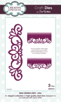 Billede: CREATIVE EXPRESSIONS SUE WILSON DIES, Mini Gemini Dies-Ara, 3,3x12,8cm, CED4413