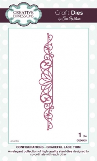 Billede: CREATIVE EXPRESSIONS SUE WILSON DIES, Graceful Lace Trim, 2x13,9cm, CED6403