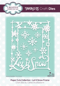 Billede: skære/prægeskabelon Let it snow ramme, CREATIVE EXPRESSIONS DIES CEDPC1023, 11,5x14cm, Cathie Shuttleworth