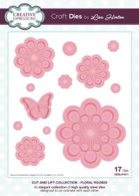 Billede: skæreskabelon CREATIVE EXPRESSIONS DIES CEDLH1011, BY LISA HORTON, Biggest: 9,5×9,5cm, Floral Rounds