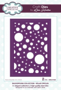 Billede: skæreskabelon baggrunddie, CREATIVE EXPRESSIONS DIES CEDLH1022, BY LISA HORTON, 10,5x14,8cm, Solar Circles