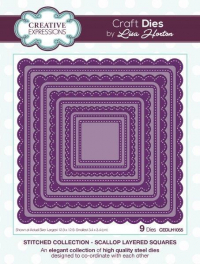 Billede: skæreskabelon CREATIVE EXPRESSIONS DIES CEDLH1055, Biggest: 12,9x12,9cm