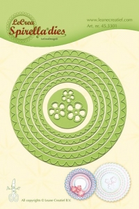 Billede: skæreskabelon der kan bruges bl.a. til spirella, LEANE DIE CUT “Circles” 45.3301, førpris kr. 98,- nupris