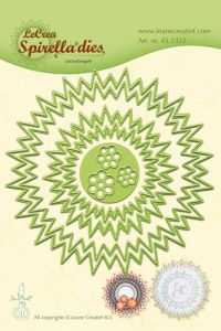 Billede: skæreskabelon stjerne der bl.a. kan bruges til spirella, LEANE DIE CUT “Stars” 45.3325, førpris kr. 98,- nupris