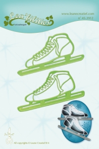 Billede: skære/prægeskabelon skøjter, LEANE DIE CUT/EMB “Skates” 45.3912, førpris kr. 68,- nupris