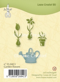 Billede: Leane Clearstamp 55.0423, 3 planter og vandkande, førpris kr. 40,- nupris
