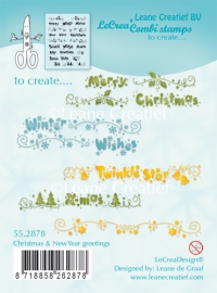 Billede: LEANE CLEARSTAMP, 55.2878, Christmas & New Year Greetings, førpris kr. 40,00, nupris