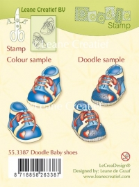 Billede: LEANE CLEARSTAMP “Baby Shoes” 55.3387, babysko, førpris kr. 40,00, nupris