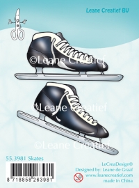 Billede: LEANE CLEARSTAMP “Skates” 55.3981, førpris kr. 40,- nupris