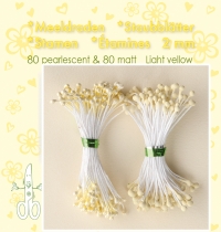 Billede: Leane Stamen 2mm 80 Matt + 80 Pearl “Light Yellow” 26.4346, støvdragere