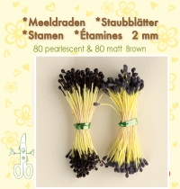 Billede: Leane Stamen 2mm 80 Matt + 80 Pearl “Brown” 26.4377, støvdragere