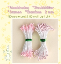 Billede: Leane Stamen 2mm 80 Matt + 80 Pearl “Light Pink” 26.4391, støvdragere