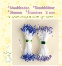 Billede: Leane Stamen 2mm 80 Matt + 80 Pearl “Light Purple” 26.4407, støvdragere
