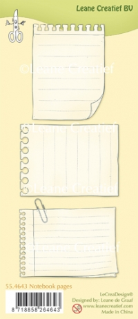 Billede: LEANE STEMPEL “Notebook pages” 55.4643, sider fra en notesblok