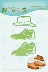 Billede: skære/prægeskabelon sko og hat til mand, LEANE DIE CUT/EMB “Men shoes & Hat” 45.3882