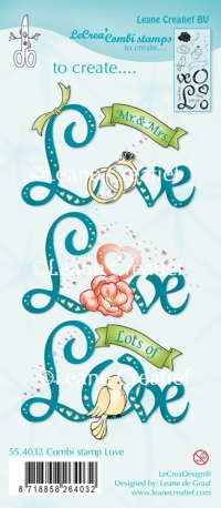 Billede: LEANE STEMPEL “Love” 55.4032, Passer til p384318, førpris kr. 48,- nupris