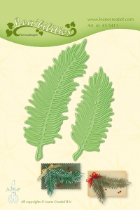Billede: skæreskabelon 2 grangrene, LEANE DIE CUT “Christmas Branches” 45.5411