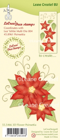 Billede: LEANE Clearstamp “3D Flower Poinsettia” 55.5466, Passer til p384333
