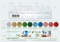 Billede: LEANE GLITTER FOAM A4 “White” 1 ark 25.5220