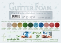 Billede: LEANE GLITTER FOAM A4 “Silver” 1 ark 25.5237