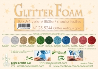 Billede: LEANE GLITTER FOAM A4 “Antique Gold” 1 ark 25.5244