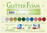 Billede: LEANE GLITTER FOAM A4 “Green” 1 ark 25.5268
