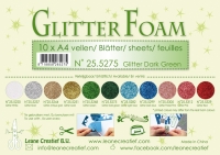 Billede: LEANE GLITTER FOAM A4 “Dark Green” 1 ark 25.5275