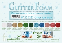 Billede: LEANE GLITTER FOAM A4 “Light Blue” 1 ark 25.5282