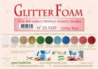 Billede: LEANE GLITTER FOAM A4 “Red” 1 ark 25.5329