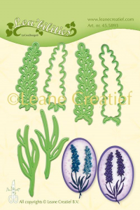 Billede: skære/prægeskabelon 2 lavender, LEANE DIE CUT/EMB 