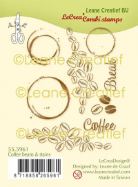 Billede: LEANE Clearstamp “Coffee bean & stains” 55.5961
