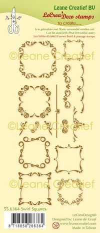 Billede: LEANE Clearstamp “Swirl Squares” 55.6364