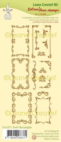 Billede: LEANE Clearstamp “Swirl Rectangles” 55.6371