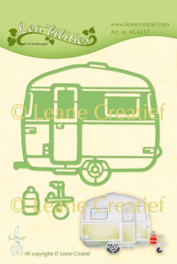 Billede: skære/prægeskabelon campingvogn, LEANE DIE CUT/EMB 