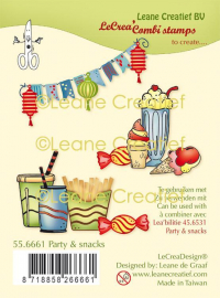 Billede: LEANE Clearstamp “Party & Snacks” 55.6661
