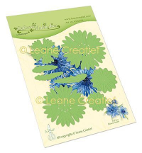 Billede: skære/prægeskabelon kornblomst, LEANE DIE CUT/EMB 