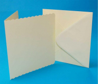 Billede: Kort & Kuverter Scalloped 50 stk