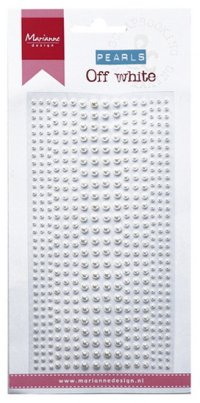 Billede: Marianne Design halvperler Off white, 2mm, 3mm, 4mm, ca. 496 stk.