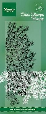 Billede: MARIANNE DESIGN STEMPEL TC0842 TINY'S BORDER - Pine Tree Branches, 140x60mm