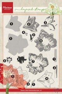 Billede: MARIANNE DESIGN STEMPEL TC0860 TINY’S AMARYLLIS (LAYERING), førpris kr. 76,00, nupris