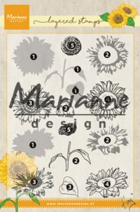 Billede: MARIANNE DESIGN STEMPEL TC0865 TINY’S Sunflower (LAYERING), 108x149mm, førpris kr. 76,00, nupris