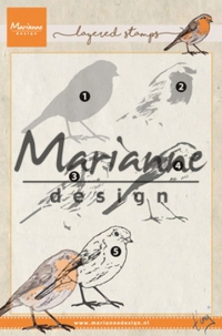 Billede: MARIANNE DESIGN STEMPEL TC0866 TINY’S Red Robin (LAYERING), 108x149mm, førpris kr. 76,00, nupris