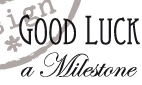 Billede: Marianne Design Stempel CS0884, Good Luck, a Milestone, førpris kr. 18,- nupris