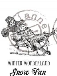 Billede: MARIANNE DESIGN STEMPEL CS0907 Winter Wonderland, Snow fun, førpris kr. 42,- nupris