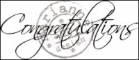 Billede: MARIANNE DESIGN STEMPEL CS0918 Congratulations, førpris kr. 18,00, nupris